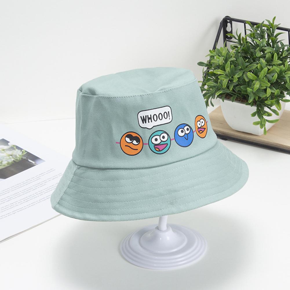 Sun Hat Cartoon Printing Sun Protection Toddler Bucket Hat Summer Fishing Cap For 2-5 Years Old Boys Girls