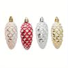 10 Pcs Christmas Pine Cone Ornaments Painted Plastic Pinecones Christmas Tree Ornaments Hanging Pinecone Baubles For DIY Crafts Home Xmas Tree Gift