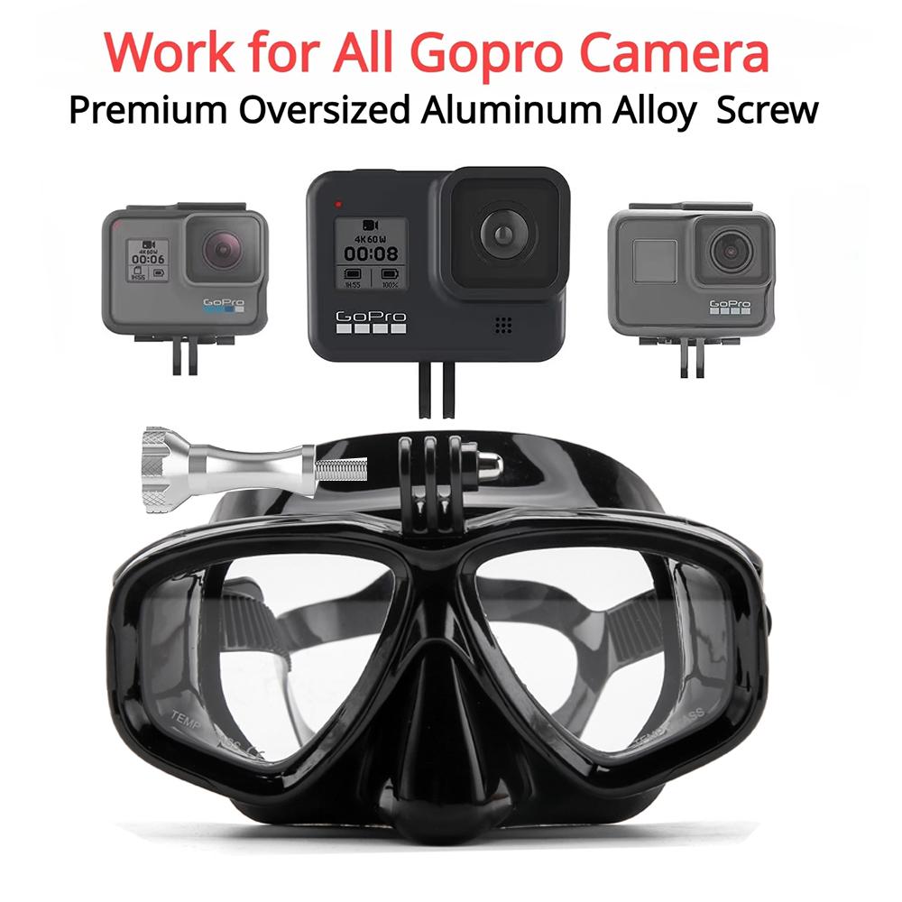 Myopia Diving Mask with Camera mount Snorkels Set myopic lenses Anti-Fog adult Diving Swimming Easy Breath Tube Snorkel Mask