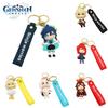 Vibrant Genshin Impact Amber Venti Keychain Toy Paimon Key Ring Bag Pendant Gifts