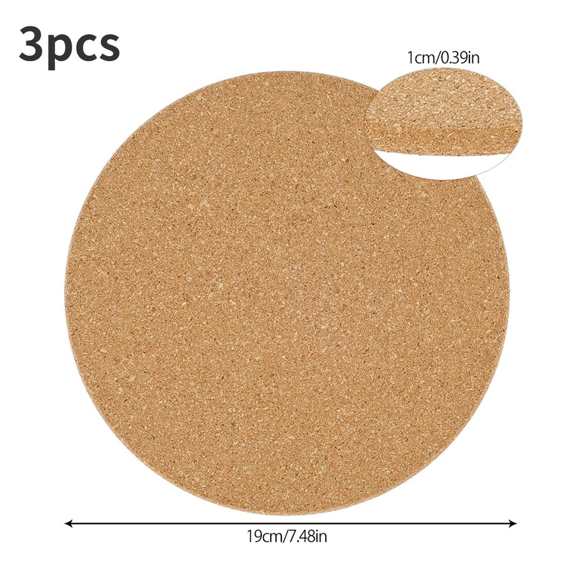 

Cork Pot Holder Heat Resistant Round Pans Stands Pad Coasters Worktop Saver Mats