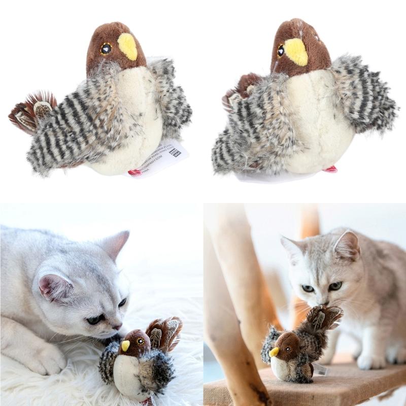 Cats Bird Cats Toy Kitten Squeaky Toy with Sound for Cats Teething Chewing Bird with Sound for Cats to Exercise Gift