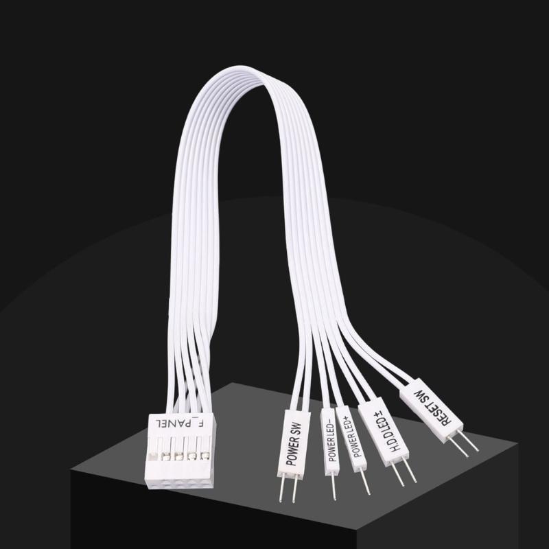 Motherboard Expansion Cable Power LED Reset PC Power F-PANEL Female to 2Pin Male Connector for Computer Reset Hard Drive