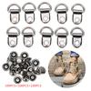 100 Sets Shoelace Hook DRing Eyelet Buckle Brass Shoe Leather Bag DIY Rivet Tool Black 9x14mm