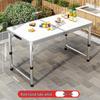 Portable Aluminum Folding Table for Outdoor Dining and Market Stalls - Adjustable and Compact