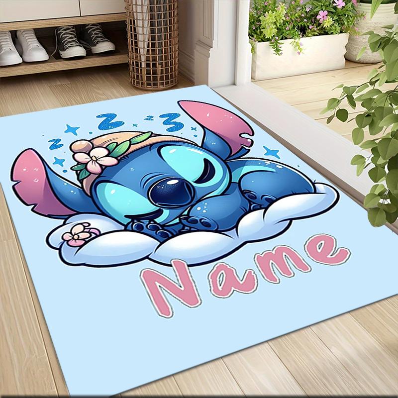 Custom Name Stitch Dreams Clouds Carpet Rug Customizable Soft Washable Anti-Slip Home Living Room Sofa Mats Personalized Rug. 0909373
