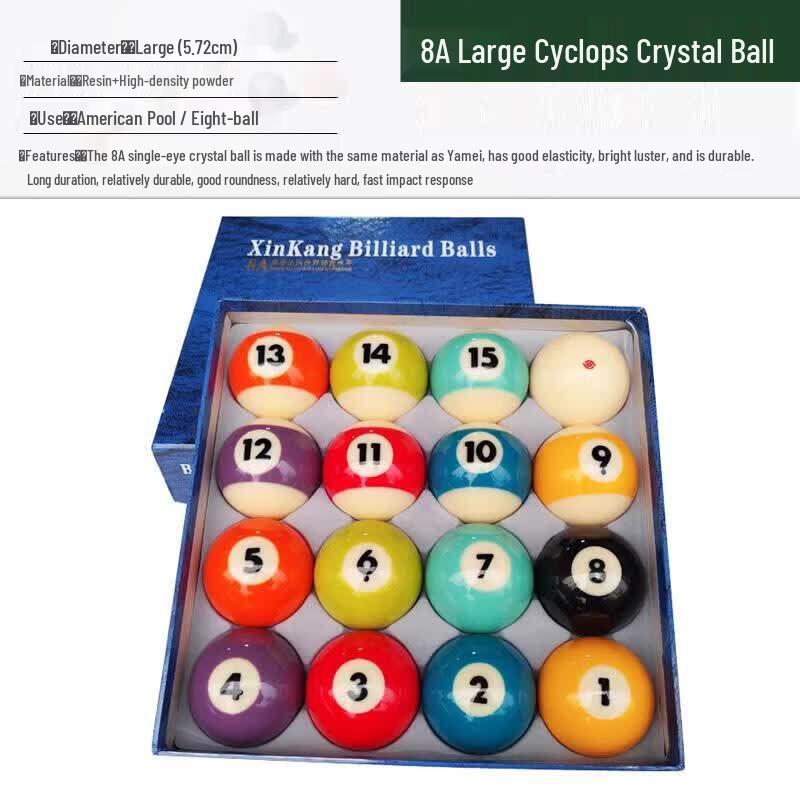 Xing Mo Fan Crystal Black Eight Pool Ball Set