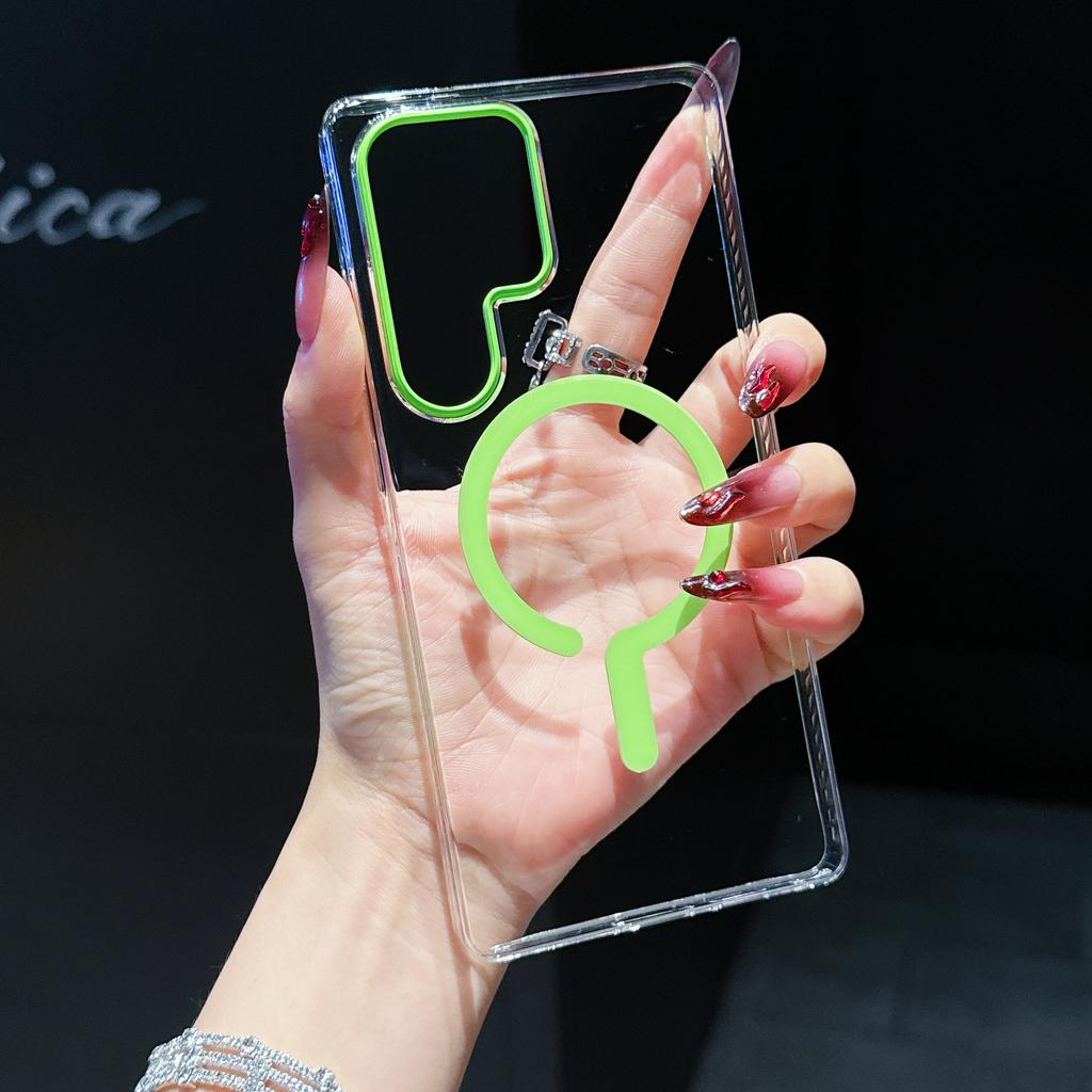 Strong Magnetic Suction Suitable for Samsung S25ultra Mobile Phone Case Anti Fall Ultra Thin Simple Protective Case