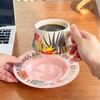 Office Ceramic Coffee Cup and Saucer Set Premium Sense Souvenir Afternoon Tea Household Water Cup Mug