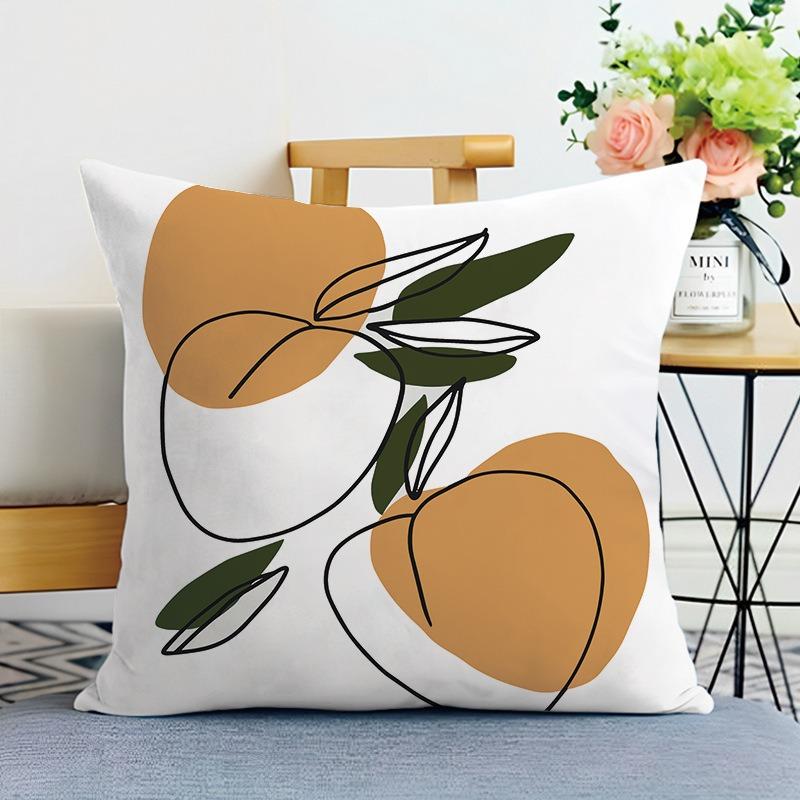 Morandi Simple Printed Decorative Pillowcase Bedroom Living Room Square Cushion Pillowcase