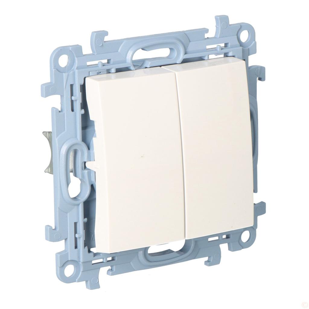 Candle switch with LED backlight and IP44 version (module) 10 AX, 2
