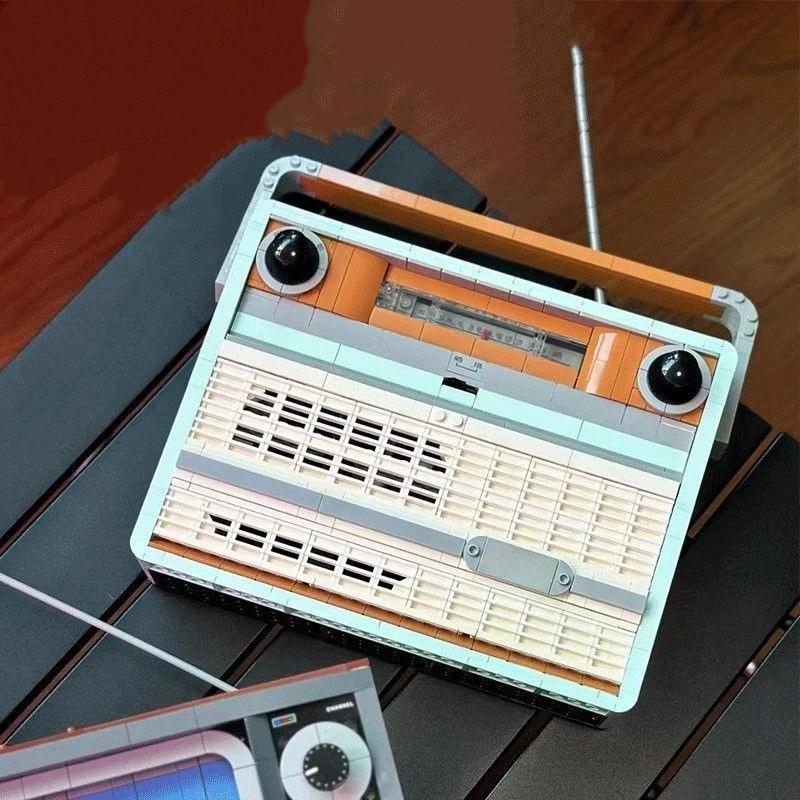Creative ICONS Modelo de Radio Retro para Niño Juguete Educativo de Ensamblaje Bloques de Construcción de Partículas Pequeñas