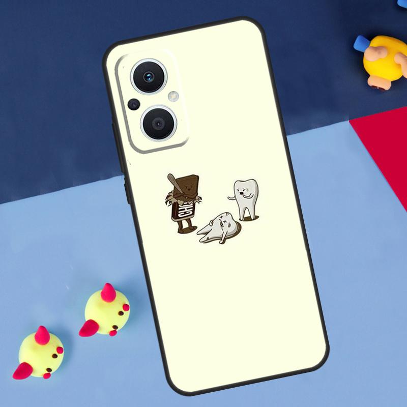 Dentist Tooth Pattern For OPPO Reno 12F 13F 14F 11F 10 11 12 13 14 Pro 8T 7 8 Lite OPPO Find X9 X8 X6 X5 Pro Case