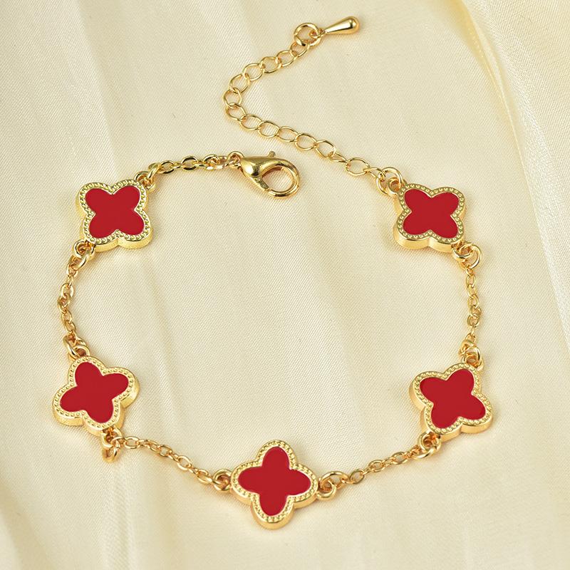 

Модный браслет из листьев травы, женский односторонний браслет премиум-класса, односторонний многоцветный браслет 16+5cm чёрный