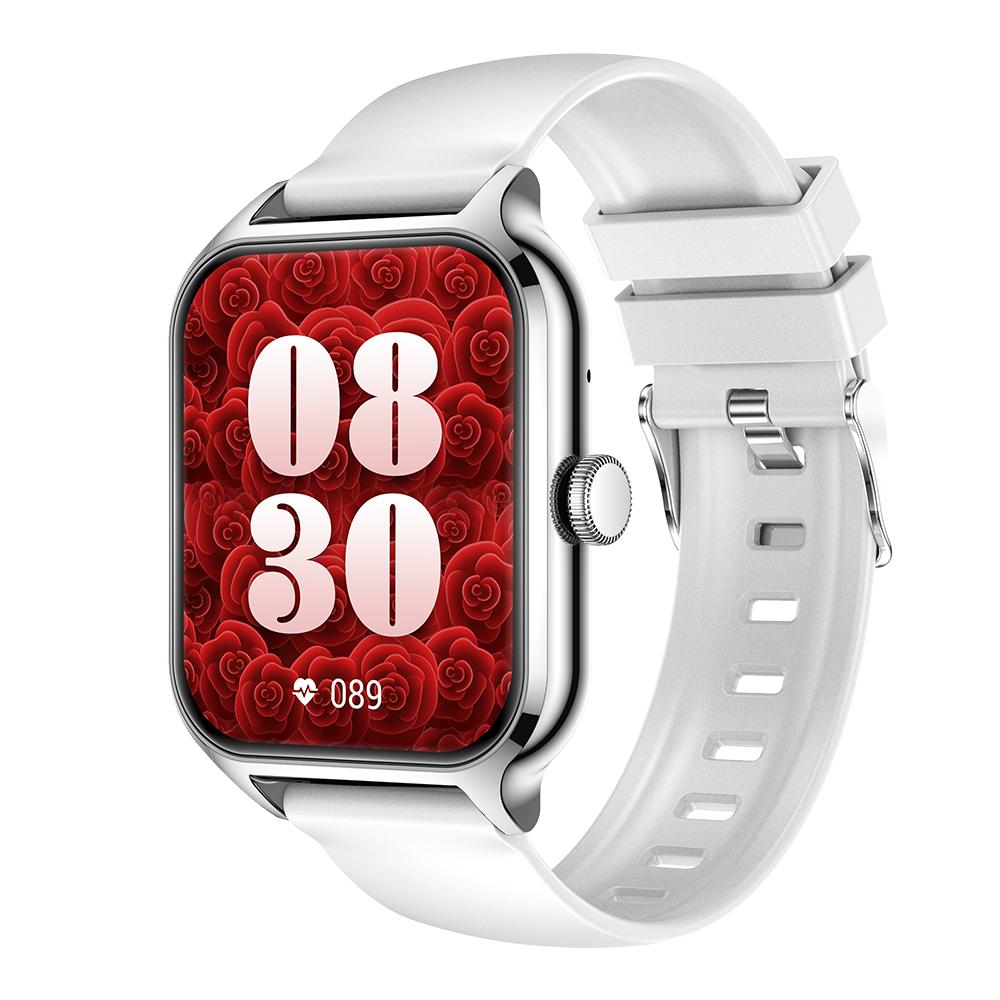 

Умные часы Rainbuvvy Z40 1,91 дюйма 240x286 HD экран BT5.3 Bluetooth вызов 230 мАч IP67 водонепроницаемые модные спортивные часы многоязычные silicone strap серебряный