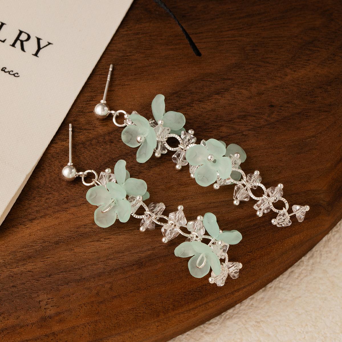 Красивые серьги-кисточки с ландышами, нежные, длинные, супер-сказочный цветок, морской отпуск, стиль, серьги со сладким темпераментом