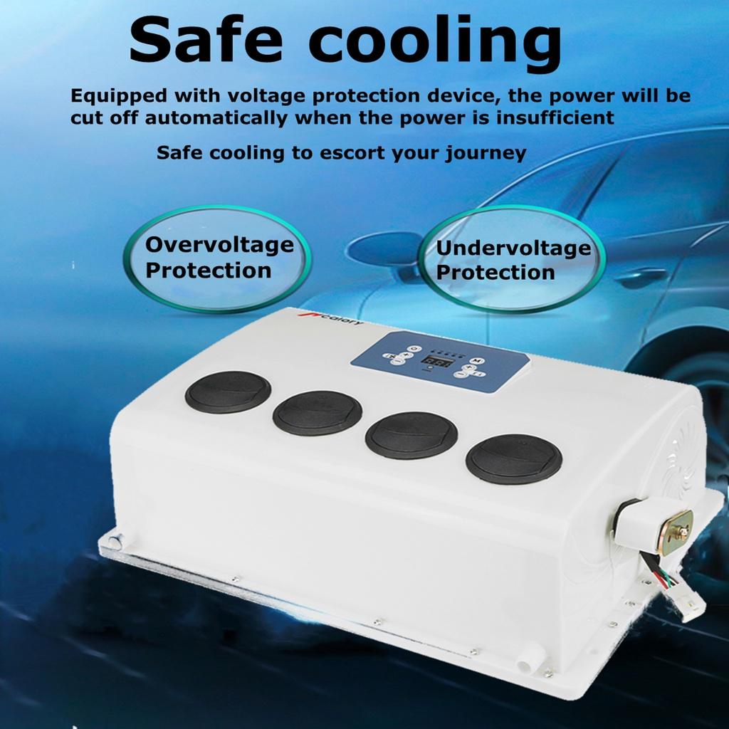 1000W Portable Car Air Conditioner Fan Water Refrigeration Split Air Conditioning Fans for Truck Excavator DC 12V/24V