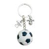 Creative Sports Keychain: PVC Rubber Football, Tennis, Basketball, Rugby Pendant - Small Gift