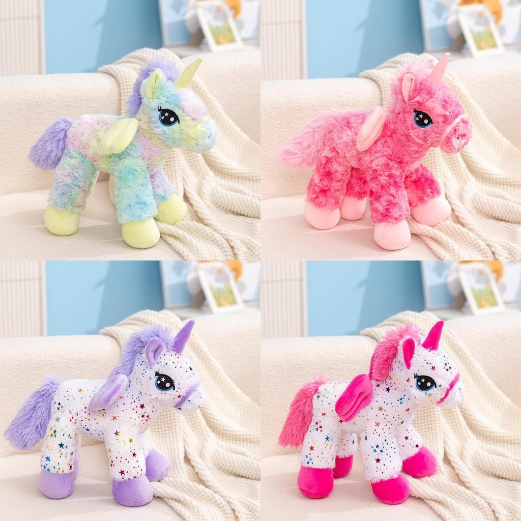 Child Friendly Plush Toy Unicorn Cushion Fluffy Material Bedroom Festival Gift