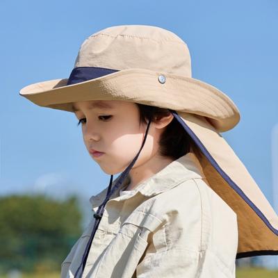 Children Sun Hat Boys And Girls Outdoor Hiking Hiking Hat Big Brim Shawl Bucket Hat Beach Sun Hat