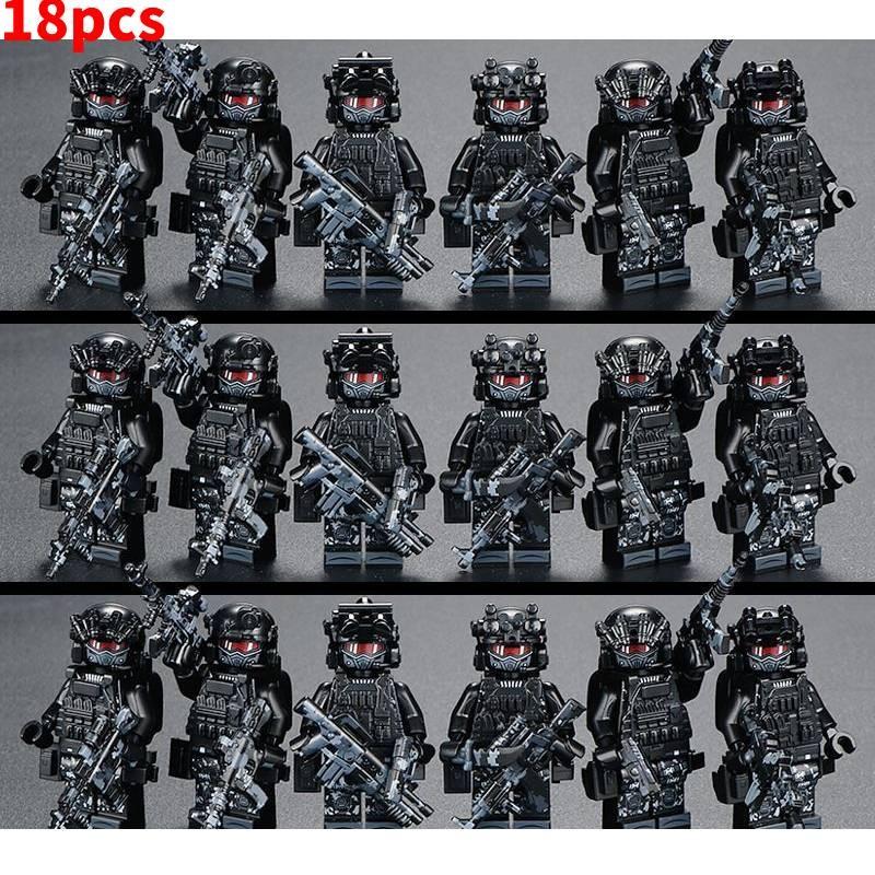 Military Special Forces Weapon Building Blocks Assembled Toys Children Gift