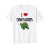 I Love Dinosaurs Heart Reptile Dinosaurier Liebhaber T Shirt Vintage Soft Stylish Graphic Stretched Comfortable