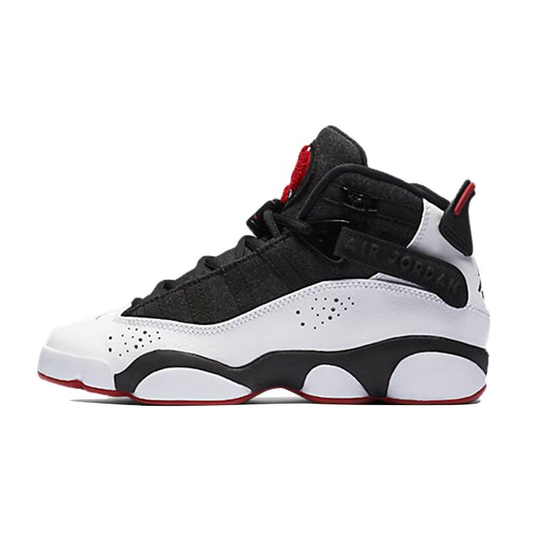 

Новые Jordan 6 Rings Черный Красный Зал GS 323419-012 36