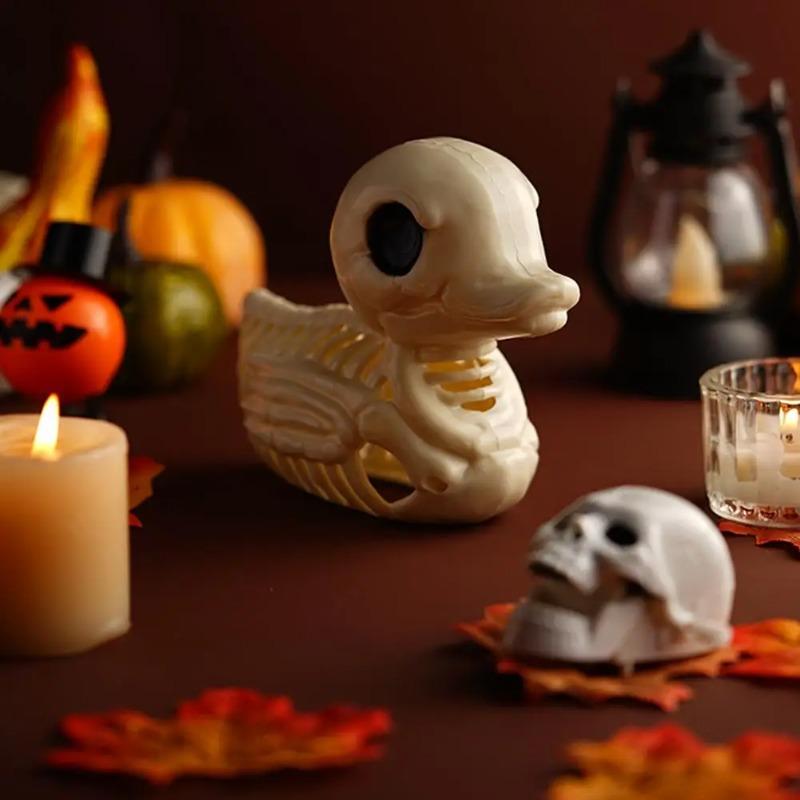 Halloween Skeleton Duck Skeleton Model Party Decoration Statue Skull Halloween Horror Ornament Small Ornaments
