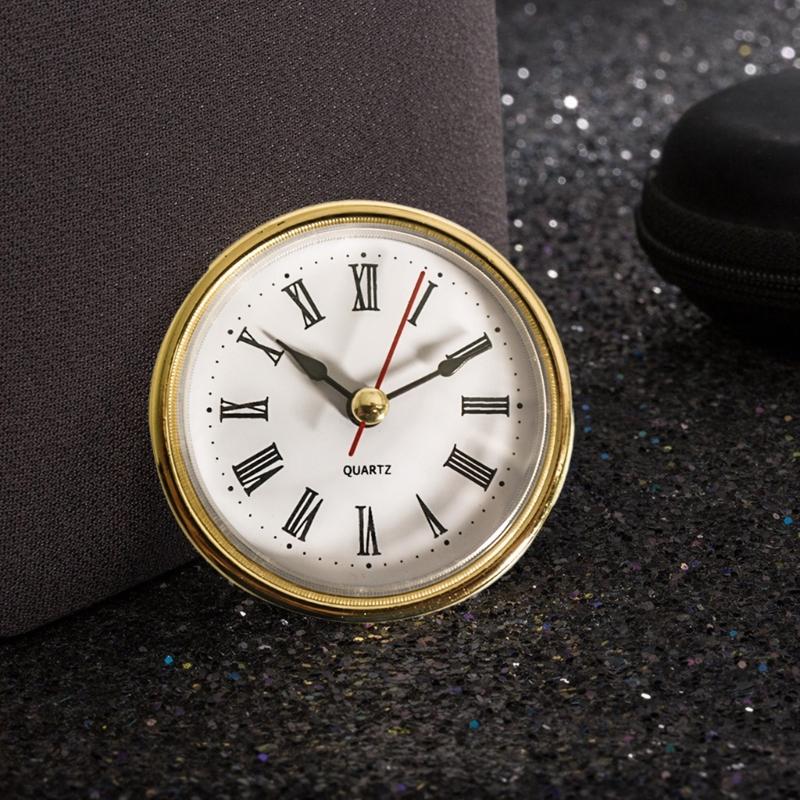 Vintage Clock Inserts Small Face Quartzs Clock Movement Roman Numeral Round Clocks Diameter 65mm DIY Parts Accessories