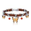 Black Aunt Jewelry Choker Versatile Trendy American Hottie Brown Butterfly Ring Leather Necklace Female