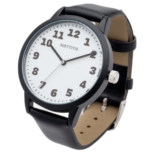 

Fieldwork Women s Analog Watch with Leather Strap, Simple and Easy to Read, Alamo Black, ST293-4