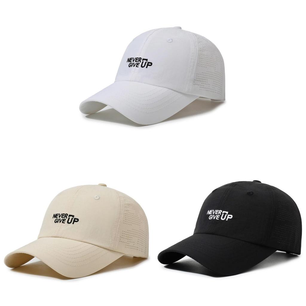 Quick Dry Baseball Cap With Embroidered Letter Design For Summer Outdoor Men