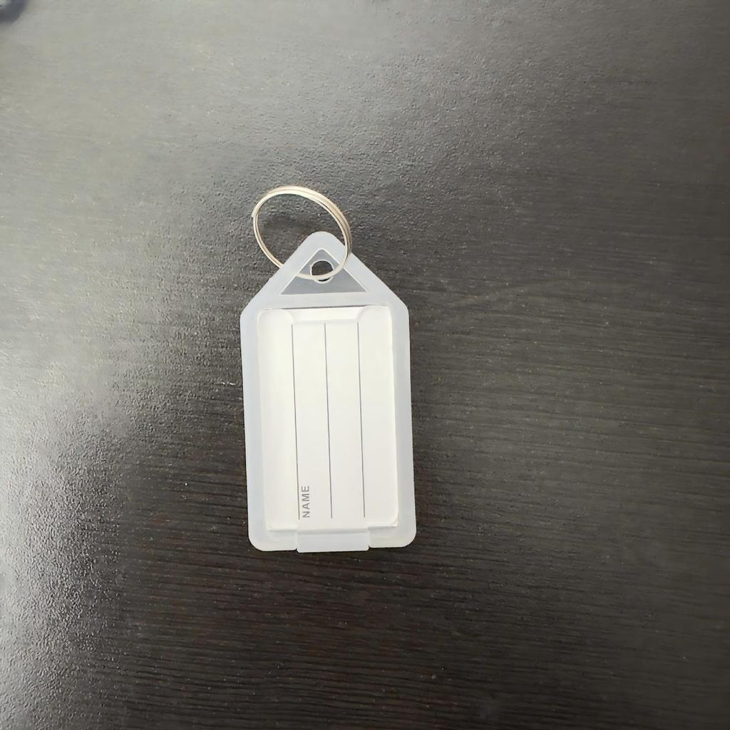 PP Plastic Transparent Flip-Top Keychain for Labeling and Numbering