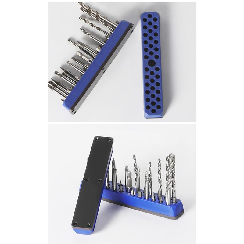 43 Holes Magnetic Hex Bit Holder Organizer For 1/4Inch Screwdriver Bit Storage Organizer Toolboxes Drill Bit Storage Box