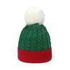 100% Acrylic New Red And Green Stitching Wool Hat Foreign Trade Holiday Wild Knitted Hat Christmas Hat Women