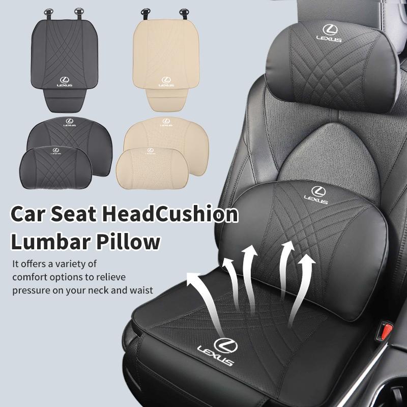CKU5 Car Seat Headrest Lumbar Support Neck Pillow Cushion Backrest For Lexus CT200h ES250 ES300h IS250 IS200 GS300 GS460 GX470