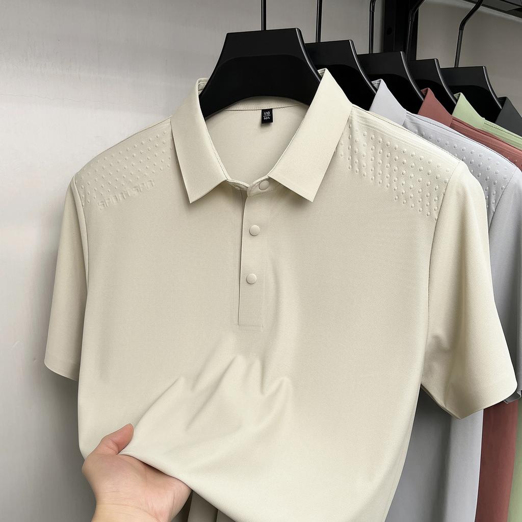 Jin Ammonia Ice Silk Men's POLO High Elasticity