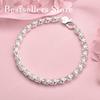 Charm 925 Sterling Silver 8-inch Exquisite Geometric Bracelet, Fashionable Women's Wedding Accessories, Party Jewelry