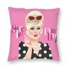 Absolutely Fabulous Patsy Stone Square Pillowcase Polyester Linen Velvet Pattern Zip Decor Pillow Case Sofa Cushion Cover