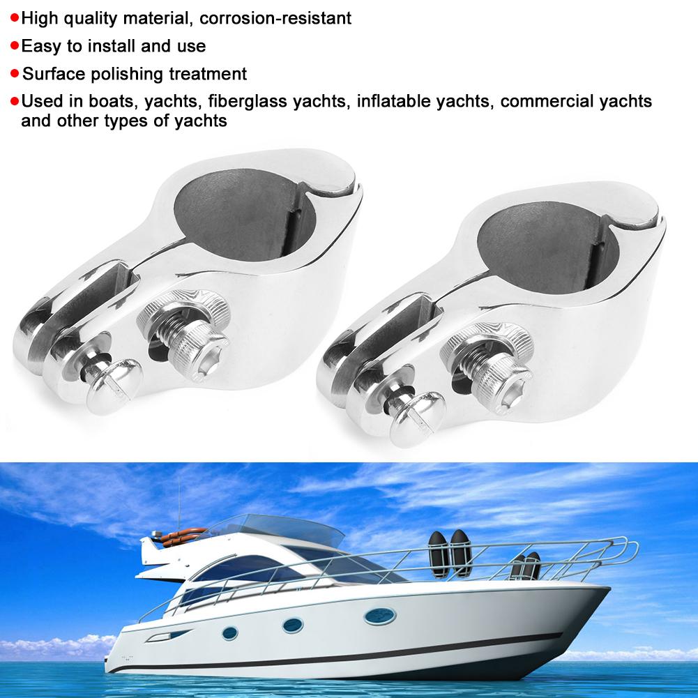 2Pcs Bimini Top Jaw Slide Clamp Steel Boat Hardware Fitting for Inflatable Commercial Yachts