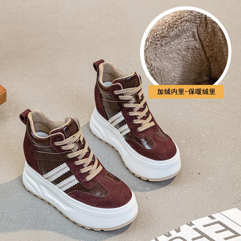 

Simple little white shoes women s shoes will be popular in autumn and winter 2025, and the fashionable thick sole will increase by 10cm. Versatile da 39