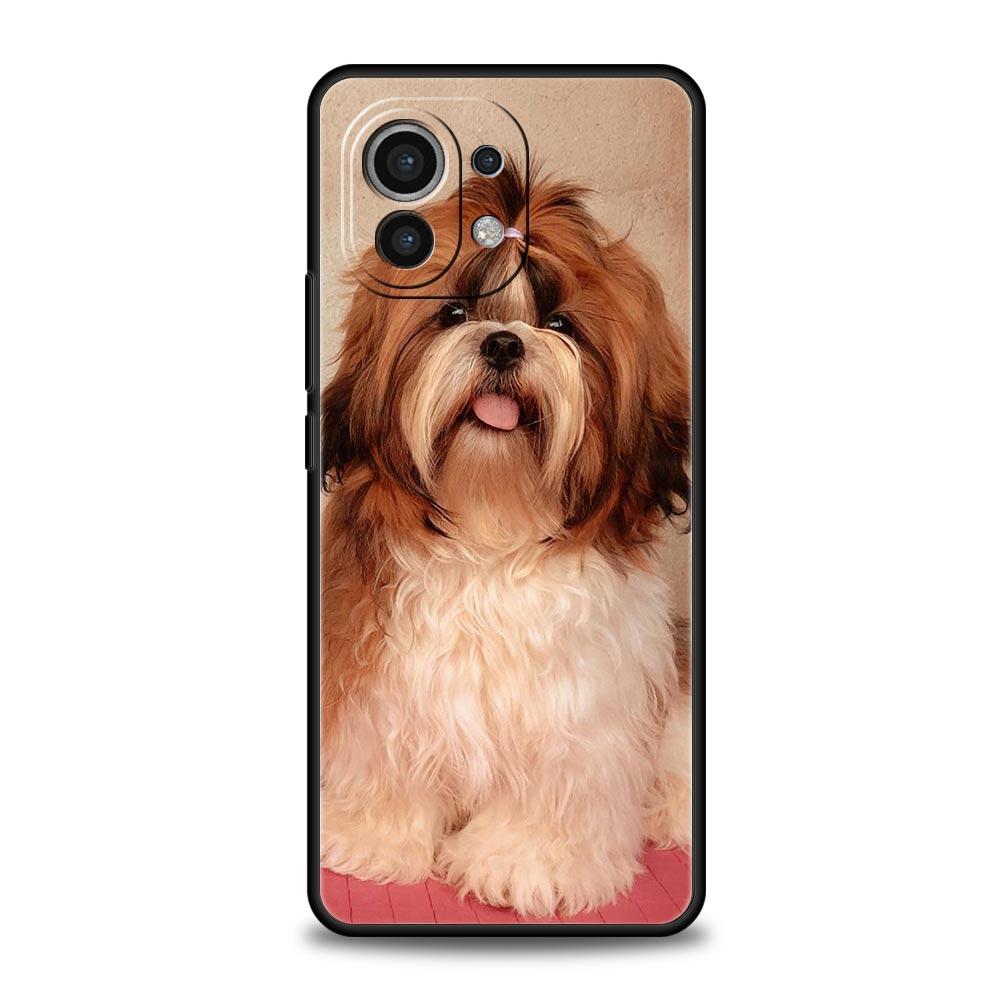 Phone Case For Xiaomi Mi 15 14 13 12 11 Lite 14T 13T 12T 11T Pro Poco X7 X6 X5 X3 Pro F6 F5 F4 Cover Shih Tzu Painting Cute
