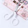 With Cover for Paper Mini Stainless Steel White Tiny Scissors Scissor Office Scissor White Color
