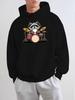 Raccoon Drummer Unisex Sweatshirt Hoodie New Street Style Printed Tops Fall and Winter Clothing Free Hoodies Comfortable and Soft Fabrics Exquisite Gi