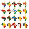 Anniyo 3CM Hip-hop Africa Map Pendant Necklace Jewelry Eritrea,Gambia,Guinea,Congo,Tunisia,Benin,Libay,Namibia,Chad,Botswana