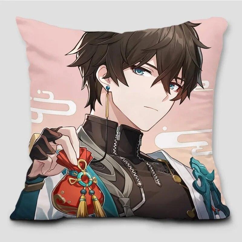 Anime Honkai Impact Pillow Cover Cosplay Cute Comic Print Cushion Cover Sofa Bedroom Home Decoration Pillow Cover