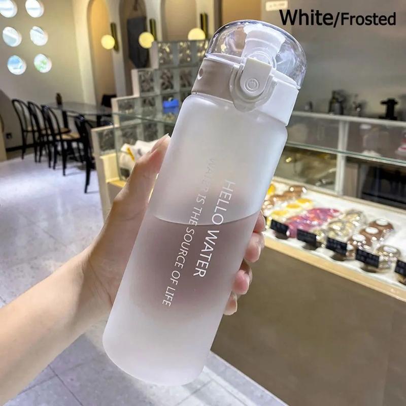 Sports Transparent Water Bottle 780ml Portable Gym Travel Clear Leakproof Drinking Bottle Frosted Bottle Large Capacity Water Cup Bouncing Plastic Cup