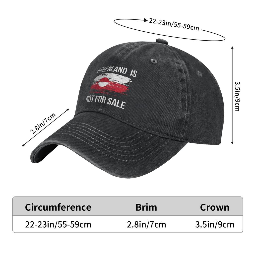 Greenland Is Not For Sale Polar Bear Greenland Flag Print Cap for Men Women Trucker Hat Lerisure Wear Baseball Cap Adjustable
