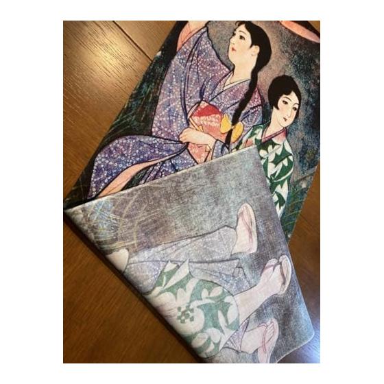 Ukiyo-e Tenugui by Shigeru Sudo - Firefly Catching - 100% Cotton - Premium Japanese Tenugui Fabric (Tokuoka) - Reactive Dyeing (Nassen Print)