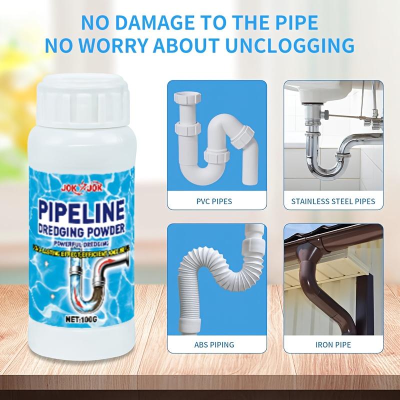 Jokjok Drain Cleaner Powder,Automatic Cleaning for Kitchen Sinks,Toilets&Bathtubs,Easy Use,Prevents Clogs,Durable Plastic Bottle